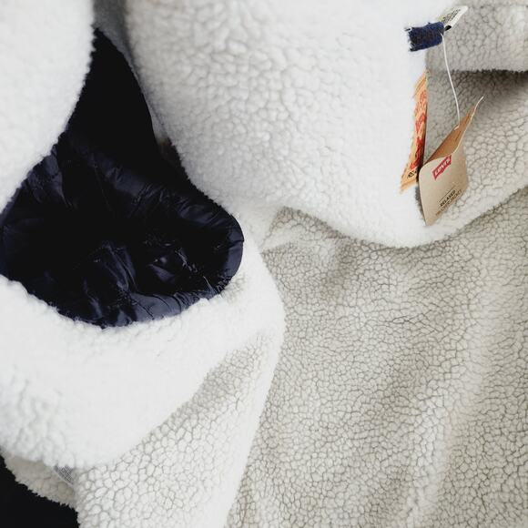 Levi's Brown & Blue Oversized Plaid Flannel Sherpa Lined Trucker Jacket Men's XL - Picture 5 of 7